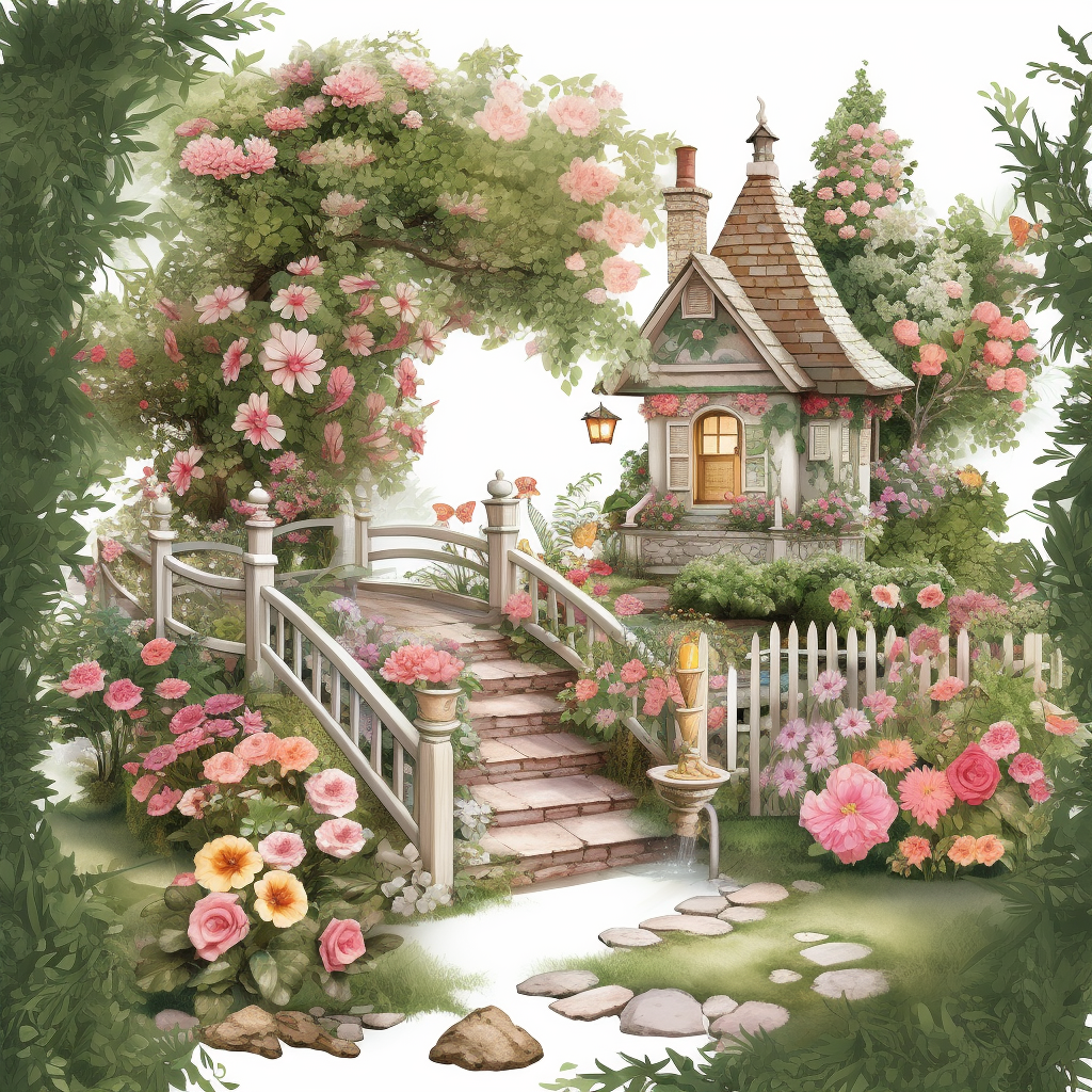 garden lines cliparts
