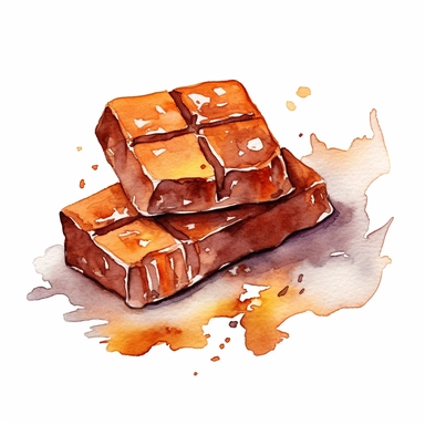 watercolor drawing off Packaged cacoa bar, isolated white background, snack, Watercolor Design, clipart
