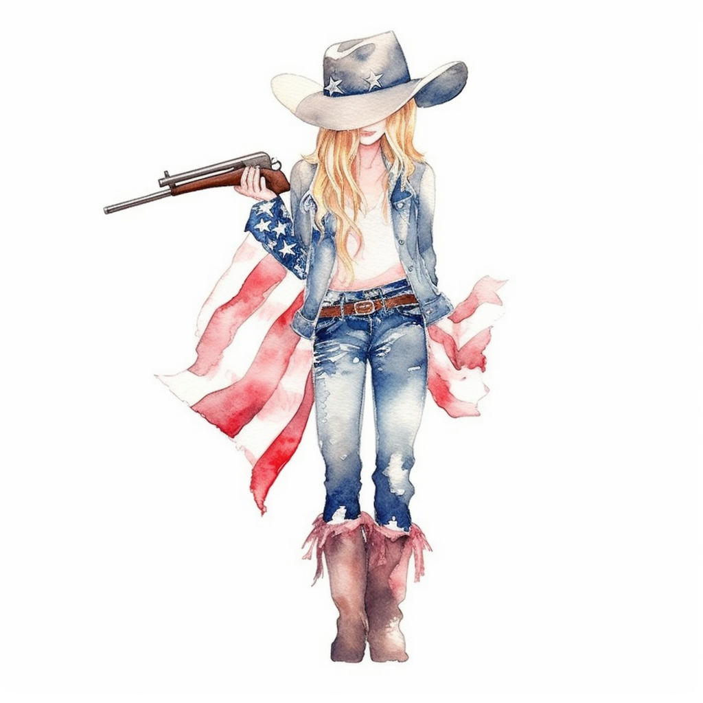 girl cowboy cliparts
