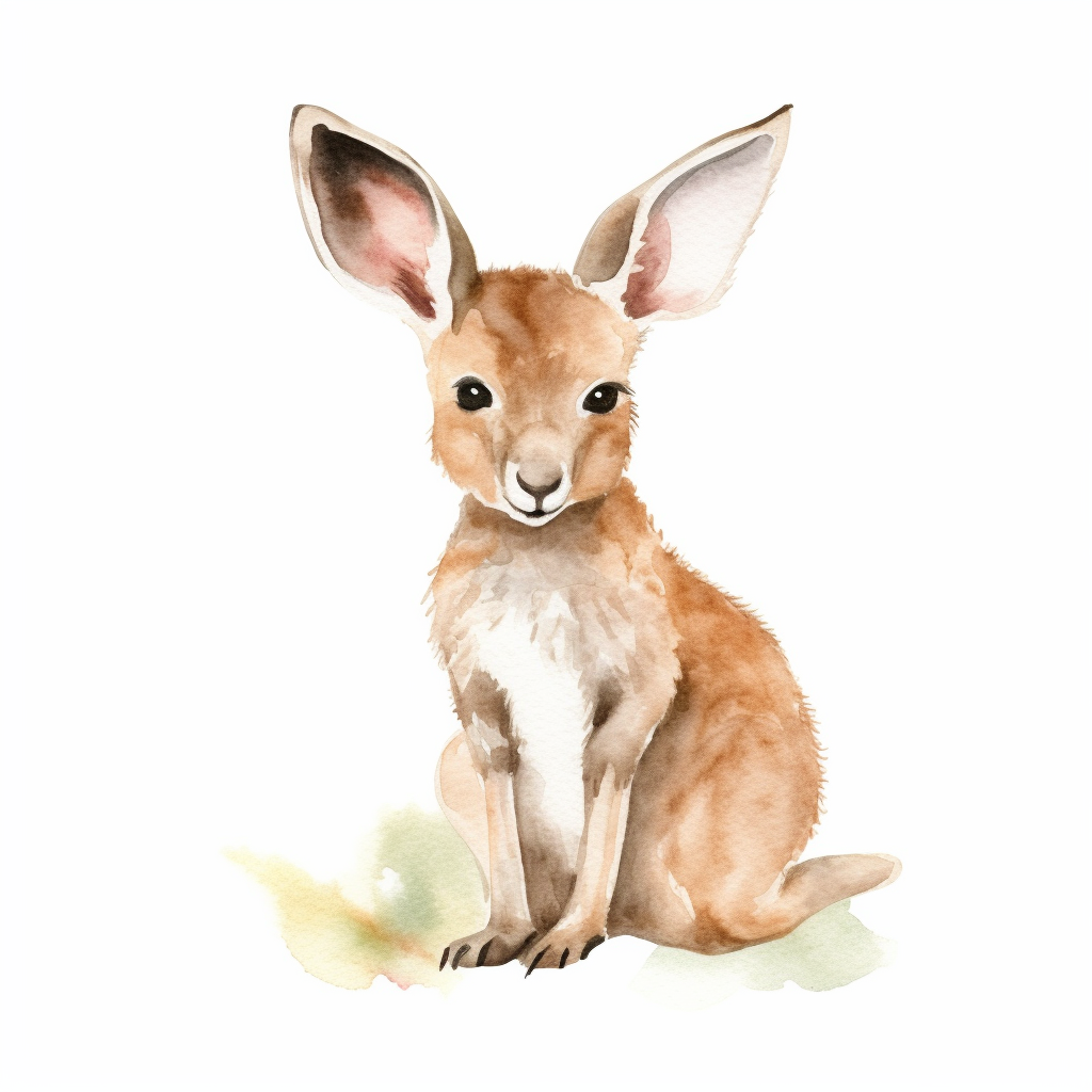 baby kangaroo cliparts