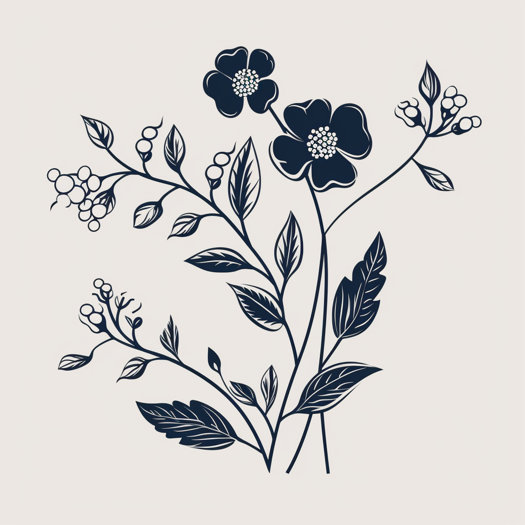 floral branch cliparts