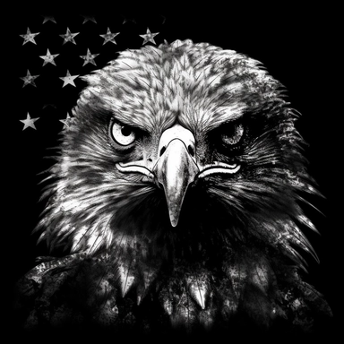 hawk head over american flag for personal use svg clipart free, in the style of aaron siskind, david yarrow, graphic black and white, multiple patterns, cut/ripped, roger deakins, stencil-based