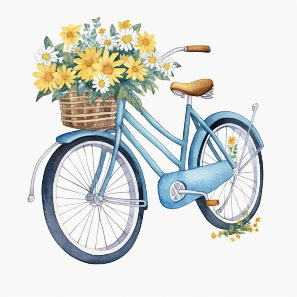 bicycle blue cliparts
