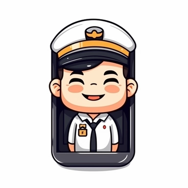 happy cute Lift Attendant face, cartoon, clipart, mascot, isolated on white background