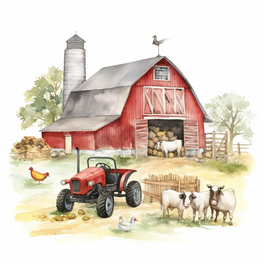 animated cliparts tractor