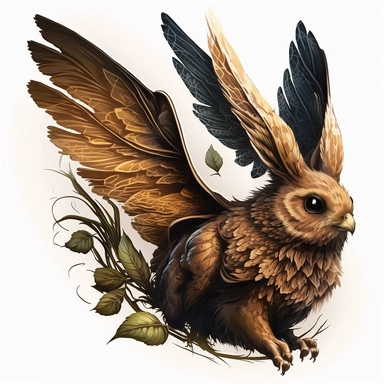 clipart illustration wolpertinger hase mit hitschgeweih