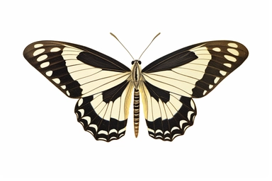 Vintage 1920 detailed Zebra Longwing Butterfly Illustration, Chromolithograph, Die Cut, 1920s Illustration, Vintage, Chromolithograph, Colorful, Antique, Ephemera, Clipart, 8k, Isolated on white