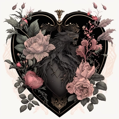 <https://s.mj.run/9tV4APT6Ydk> dolce & gabbana illustration clipart of gothic black diamonds gothic anatomy heart with flowers, pink color palette, white background,