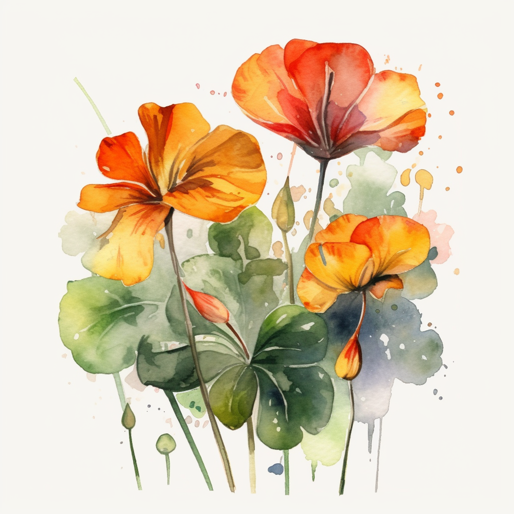 nasturtium flower cliparts