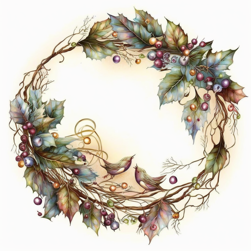 christmas garland clipart