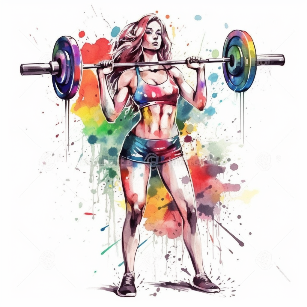 lifting barbell cliparts