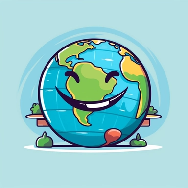 Transport your educational designs to a world of imagination and learning with a delightful cartoon-style clipart of a desk globe against a clean white background. Picture a charming and animated desk globe, featuring vibrant colors, cute facial expressions, and playful details. The continents and oceans on the globe can be depicted in an appealing and simplified manner, ensuring easy recognition while maintaining a whimsical aesthetic. Against the white background, the cartoon-style desk globe 