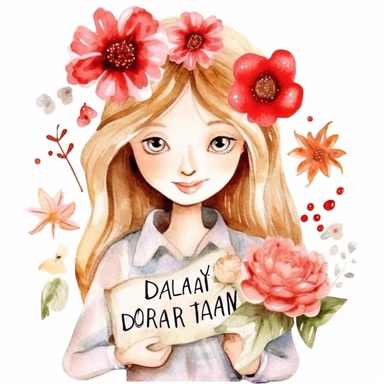 Teacher's Day watercolor clipart, Dear Teacher planner graphics, Cute kawaii teacher sticker, flower illustration