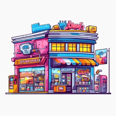 Monster Arcade Recreational Store, transparent clipart graphic