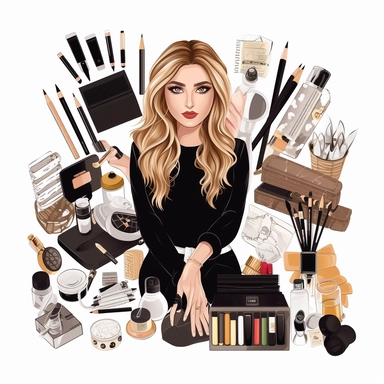 Boss Lady PNG Female Entrepreneur Clipart POD Scrapbook Planners Business Women Clipart, beauty therapist, make up artist, lash artist, illustration, realistic
