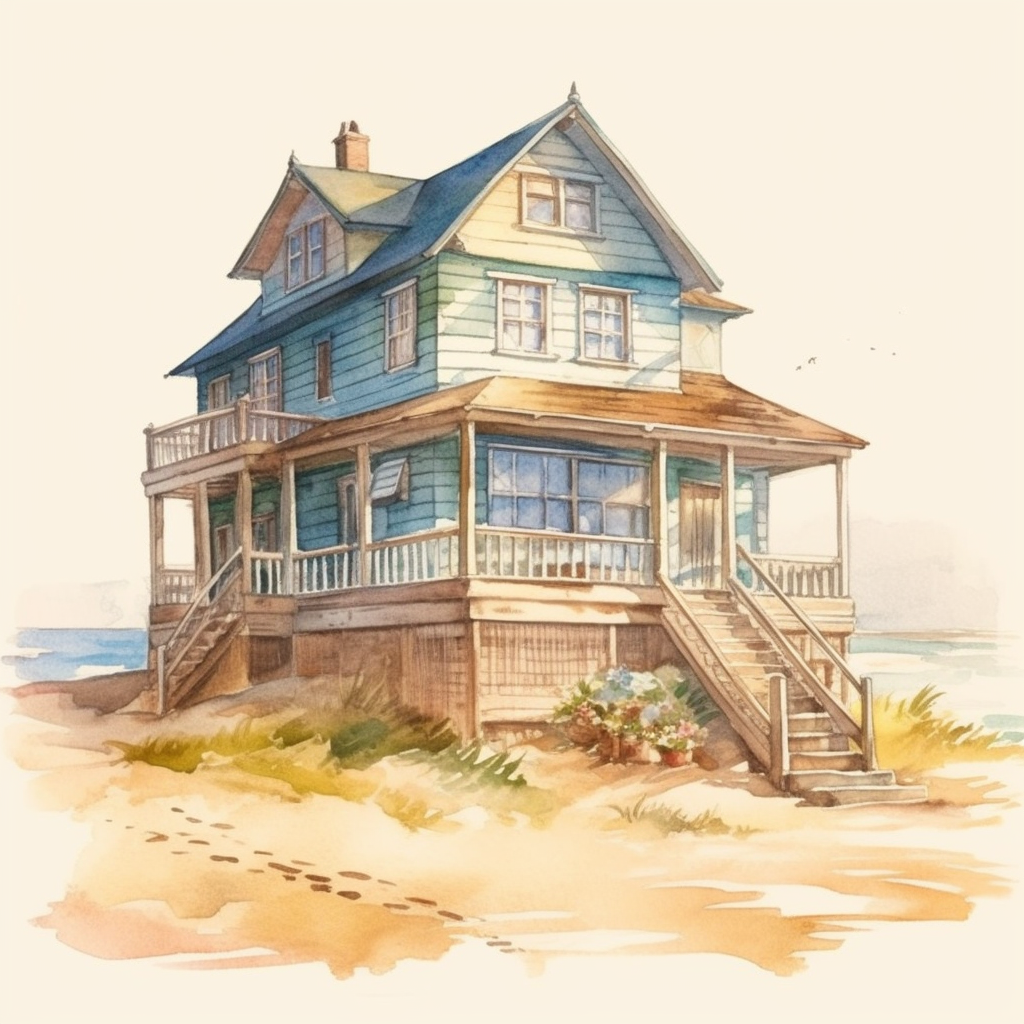 ocean house cliparts