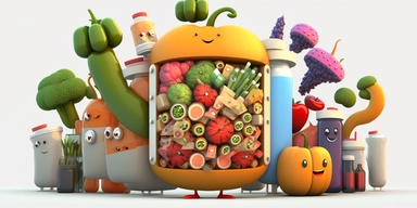 3D Cartoon clipart mascot in form of vegetables hospital full of tubes and receiving artificial nutrition by tube,transparent background, 128K super mega pixel, insane detail, hyper-detailed, with huge details,UHD, 8K