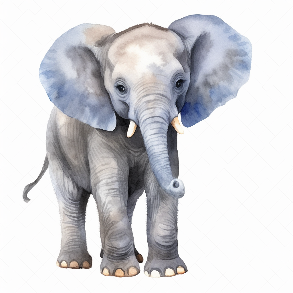 grey elephant cliparts