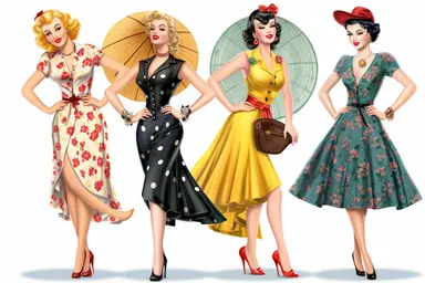 pin up calendar girls, clip art