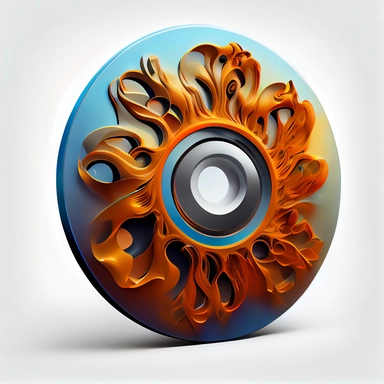 extremely detailed compact disc, clipart, white background