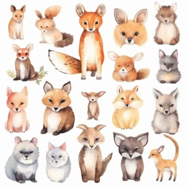 Woodland Animals, Watercolor animals, watercolor Nursery Clipart, Fox, Bear, Deer, HedgehogAnalyze listing @designcako - @designcako (fast)