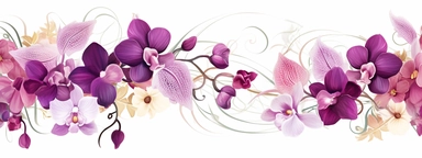 In the midst of your design journey, it's time to create eye-catching orchid border clipart that will add a touch of sophistication your invitations. Your task is to develop a versatile orchid clipart design, isolated on a clear white background. Consider the lines, shapes, and intricate details that make orchids unique. Embrace your artistic style, whether it's whimsical, realistic, or minimalist, and create a set of clipart elements that capture the essence of these enchanting flowers. Soft pa