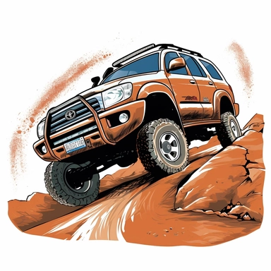 2004 Toyota sequoia off-road aggressive terrain clipart