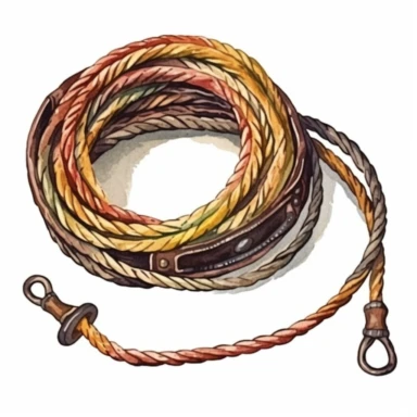 beautiful clipart of a western lasso in water color on a white background