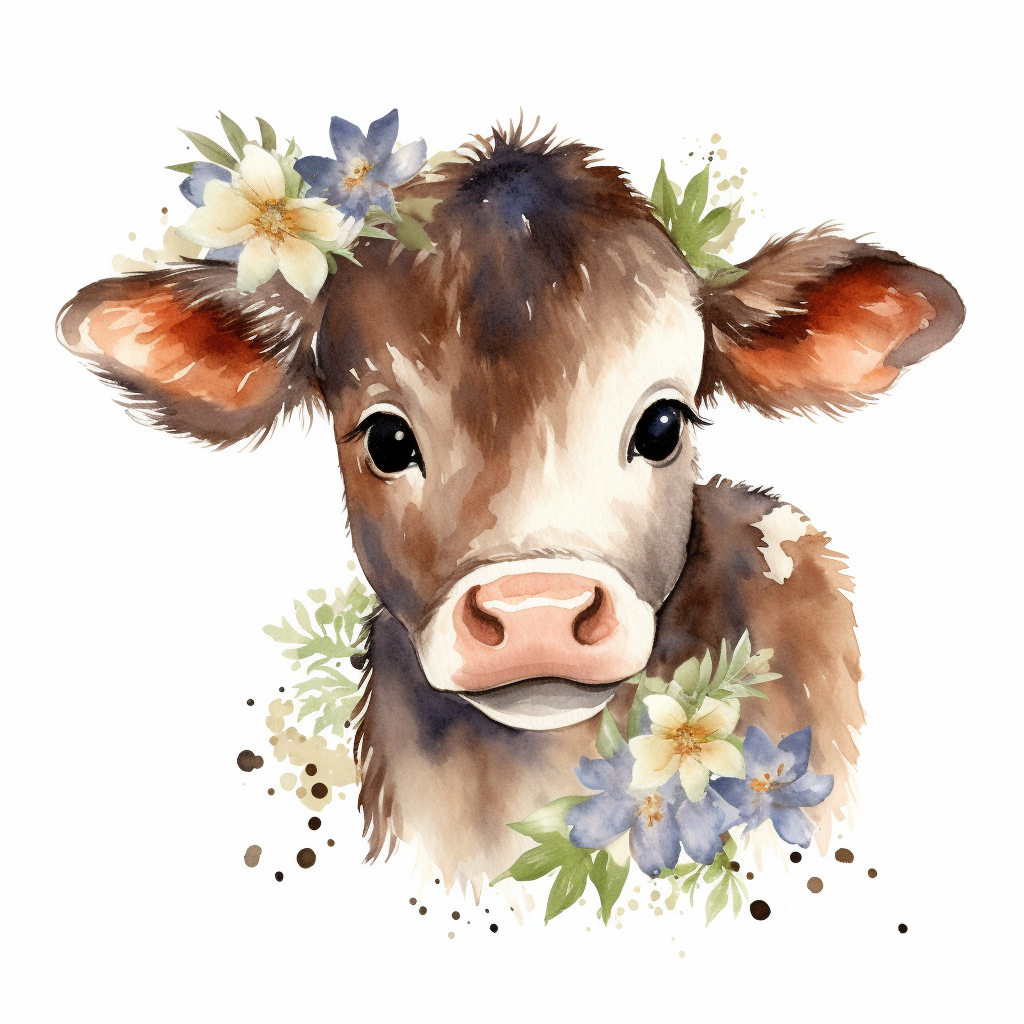 baby cow cliparts