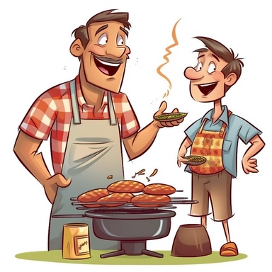 funny bbq dad clip art