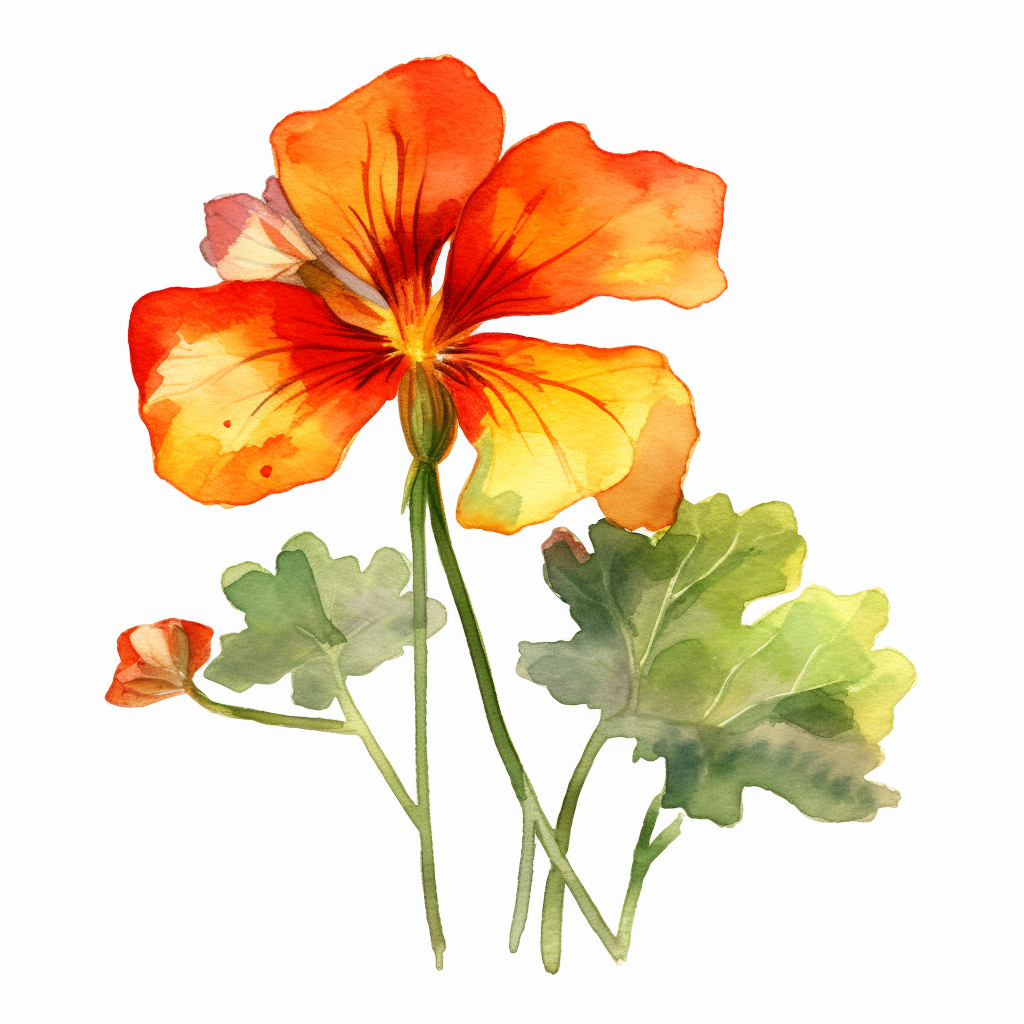 nasturtium flower cliparts
