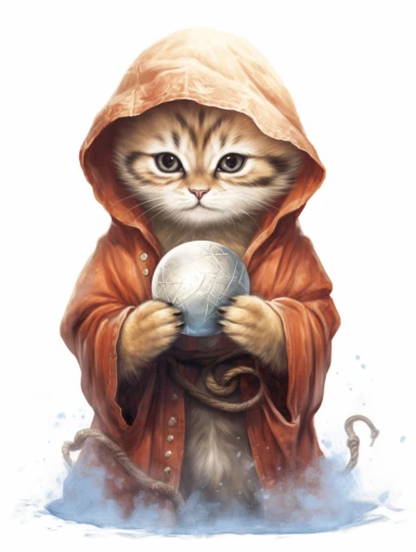tarot card with tiger Cub as Jedi master, clipart png, WHITE BACKGROUND, photorealistic, painting, watercolor, 8k, ultra details,