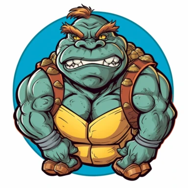 a clipart sticker of beebop from teenage mutant ninja turtles cartoon