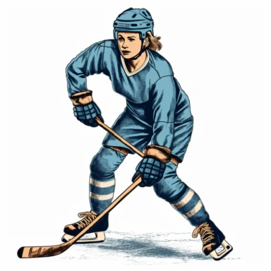 clipart of female hockey player
