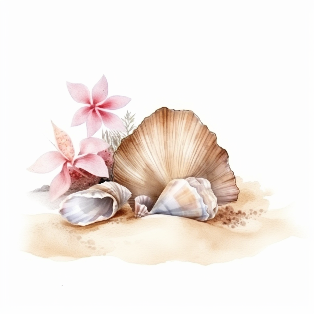 beach shell cliparts