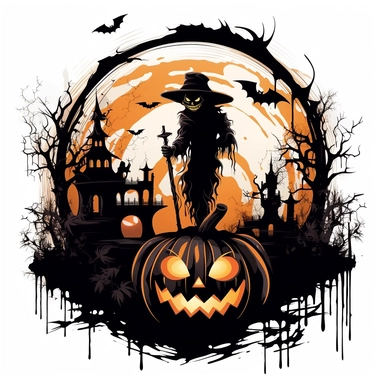 single halloween clipart vector png white background