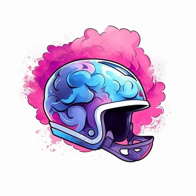 cotton candy sport helmet sublimation clipart, hd, intricate detail, illustration style, high solution, on the white background