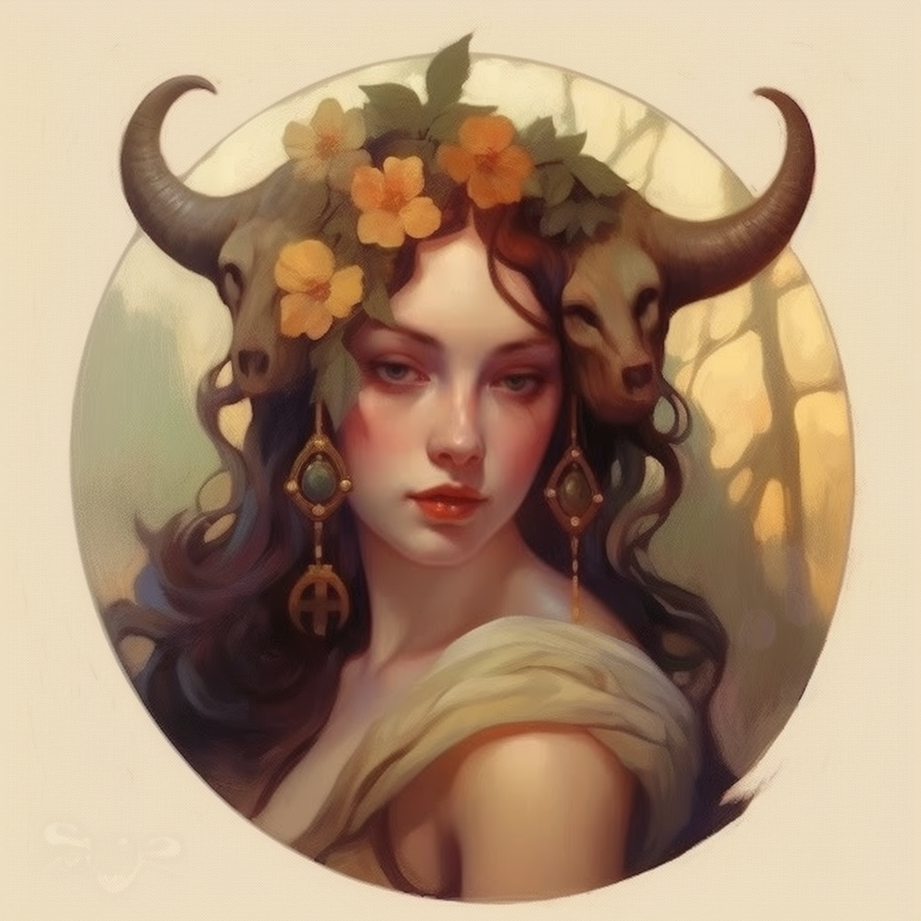 dragon , Taurus zodiac sign as fantasy girl with nose ring and earnings ...