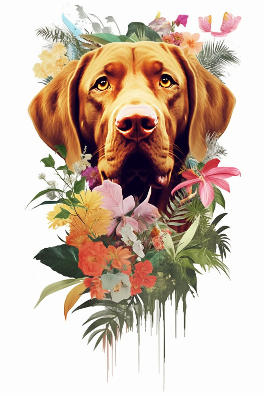 dog sunset cliparts