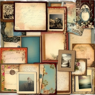 Vintage Photo Album Frames instant download ephemera, printable, digital collage, diary/junk journal, altered art, mixed media, clipart
