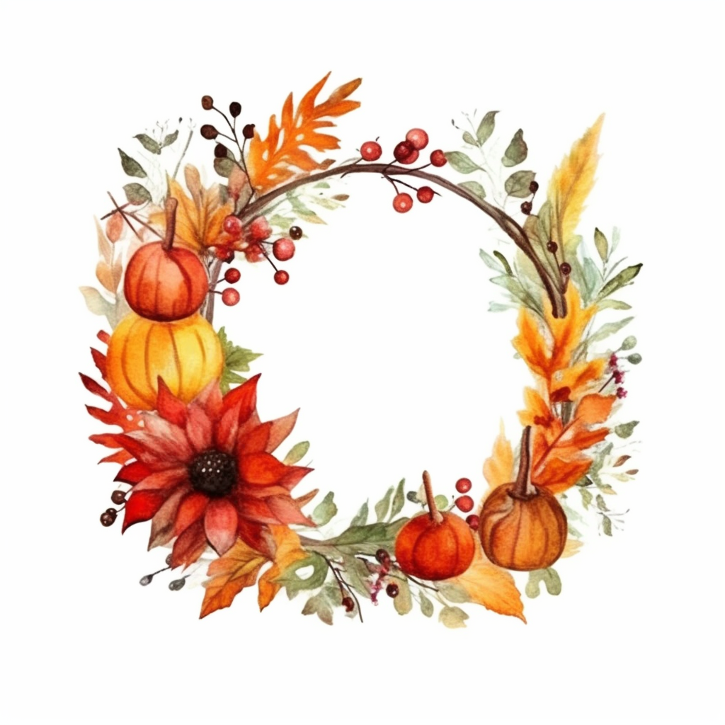 fall wreaths cliparts