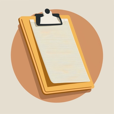 a clipart for a clipboard, simple, vector art, flat design