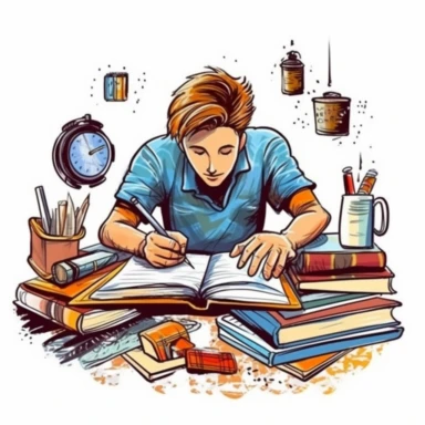 simple studying clipart