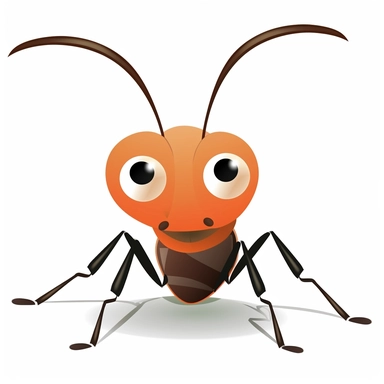 Cute Ant , Aquatic style, clipart, white background,