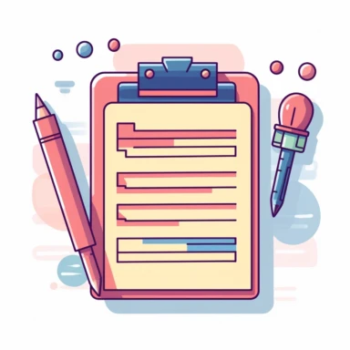 a list with checked boxes in clipart style