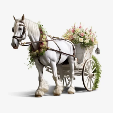 beautiful realistic white wedding horse and cart with four perfect legs and hooves wedding realistic elegant horse and cart,clip art graphics , PNG image,transparent background ,ultra highly detailed, 18k, sharp focus, bright photo with vibrant colours, digitally enhanced,photographic, enhanced graphics, png format, straight, sharp focus, bright lighting, intricate detailed png image ,high definition,300dpi,graphic clipart,computer graphics