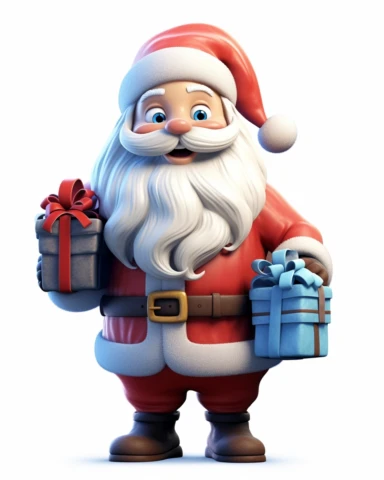 create a high quality clipart of a santa claus on the white background. The image needs to be high resolution