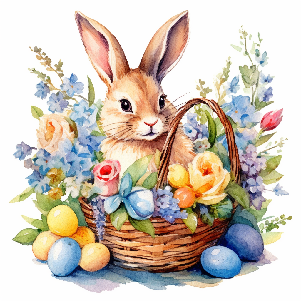 easter basket clipart