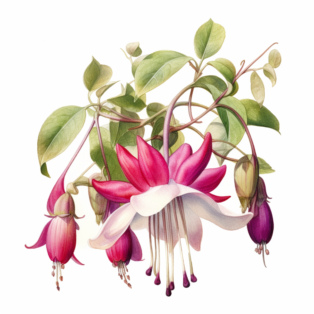 fuchsia flower cliparts