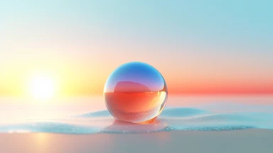 3d abstract summer nature beach object clipart with Gradient Color Overlay Background, minimal, soft color, artistic, high resolution, 8K, Canon 5d Mark IV 35mm IS F1.4 lens,